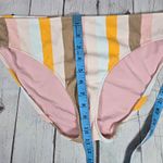 Aerie Ribbed Bikini Bottom Pink Tan Ivory Gold Neutral Stripe XXL NWT Photo 7
