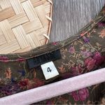 Anna Sui Vintage  100% silk floral print ruffle blouse Photo 1