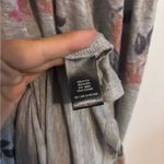 Torrid  Gray & Pink Floral Print Casual Sleeveless Jersey Skater Dress Photo 4