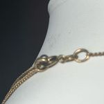 Vintage Layered Green and‎ Opal Stone Necklace Gold Photo 7