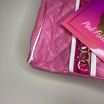 Nicki Minaj Pink quilted faux leather tote bag with white trim Photo 3