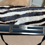 Barbara Milano Italy Leather cow print Zebra Pattern Crossbody Clutch Black Photo 0