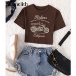 SheIn : Brown Baby Graphic Tee Photo 1