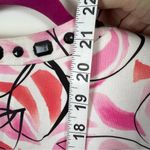 SilkLand Colorful Artsy Abstract Print Jacket PINK/BLACK/WHITE 3/4 Large Pink Photo 6