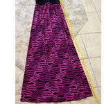 The North Face V Neck Striped Zebra Maxi Dress Black Magenta Pink Pullover XS Photo 4