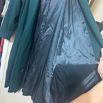 Vintage Portrait 100% Wool Coat Forest Green Sz 14 Petite Long belted FLAWS Photo 5