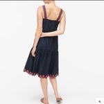 J Crew Scalloped tiered ruffle maxi dress size 2 Navy & Pink Photo 1