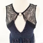 Free People Don’t You Dare Lace Black Navy Lace Shift Dress | XS Photo 37