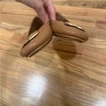 Tory Burch Minnie Ballet Flats- tan with gold logo Photo 1