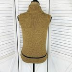 Jones New York Sleeveless Nylon Knit Turtleneck Sweater Tan Medium Photo 3