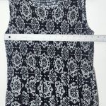 Croft & Barrow  Black and White Floral Smocked Midi Dress Size Medium Photo 4
