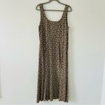 Boden Petronella Olive Green Sleeveless Jersey Dress Ostrich Bird Print 16/18R Photo 3