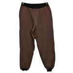 We Wore What NWT High Rise Slim Leg Fleece Joggers Elastic Waist Pockets S Brown Photo 9