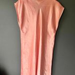Oscar de la Renta Pink Satin Gown with Floral Embroidery Photo 4
