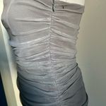 ZARA Strapless Gray to Black Ombre Formal Special Occasion Ruched Maxi Dress Photo 3