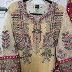 NWT Pakistani Indian Women Designer Heavy Work 3 pc suit Multiple Size L Photo 1