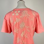 Johnny Was NWOT  Embroidered Pink Cotton Short Sleeves T-shirt Size S Photo 6