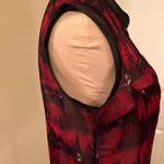Rock & Republic semi sheer red and black sleeveless blouse size small Photo 4