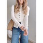 Free People  It's On Rib Cardigan in Ivory Size Medium Photo 1