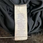 Onyx Nite  Black Velvet Maxi Dress Faux Fur Trim Off Shoulder Long Sleeve 14 USA Photo 10