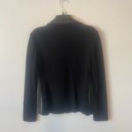 Lafayette 148  New‎ York Leather Merino Wool Mix Black Jacket Size 6 Photo 4