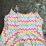 Unique Vintage  Multicolor Zig Zag Summer Dress Photo 1