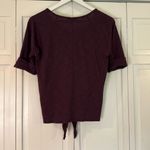 Lilla P purple cotton short sleeve tie detail shirt Small Purple Photo 7