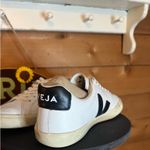 VEJA  Esplar Black White Leather Logo Low Top Sneaker Shoe Womens 10 Photo 4