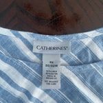 Catherines Blue and White Striped midi dress Size 4X Photo 1