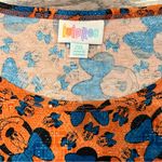 LuLaRoe NEW Irma Orange and Blue Minnie Mouse All Over Print Top Size XXL Photo 2