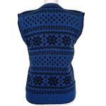 Adrienne Vittadini Vintage Fair Isle Wool Sweater Vest Sz S Blue Winter Academia Photo 2