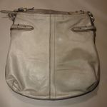 Coach Colette Magenta Large Beige Leather Tote Bag Blue Interior Silver Hardware Photo 7