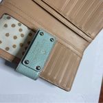 Kate Spade Leather Pebbled Medium Wallet Seafoam Green Great condition Early 90s Photo 10