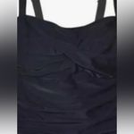 Heat Swimdress Swimsuit Twisted Front Ruched Flirty Skirt Black S NWT Photo 1