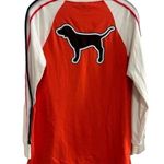 PINK - Victoria's Secret Victoria's Secret PINK Women's Small Red Long Sleeve Raglan T-Shirt Photo 4