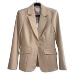 Cinq à Sept NEW NWT Cinq A Sept Kym Zipper Sleeve Blazer Jacket In Sand Photo 3