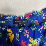 Romeo + Juliet Couture Women's Floral Print Blue Off The Shoulder Top M Photo 1