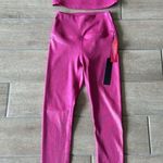 Carbon 38  Magenta Pink Ribbed Sparkly Workout Set Size: XS Photo 3