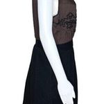 Leifnotes Dress Women 12 Black Brown Open Air Theater Dress Embroidered Boheiman Photo 1