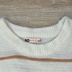 SO  Side Lace-Up Sweater Beige Stripe Size XS Photo 12