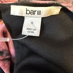 Bar III Pink Black Rose Floral Dress Small Puff Sleeve Lined NWOT Photo 7