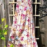 Japna NWT  Blue Pink Maxi Dress Maxi M Razor back Photo 0