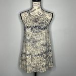 Loveappella  SMALL Agather Printed Halter Knit Top - Stitch Fix Patterned Blouse Photo 9