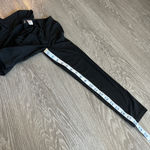 H&M  Crop Top Womens Teens Medium Divided Long Sleeve Black Photo 6