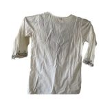 Sun Flower White Tops/Blouses Colorful Hand Stitched Mexican Style 100% Cotton Size XL Photo 6