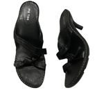 Me Too  Frances Black Leather Strappy Sexy Knot Sandal, Sz 8.5 Photo 13