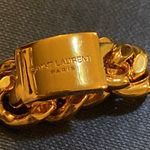 Saint Laurent Chain ID Plaque Ring in Metal Gold size 6 Photo 6