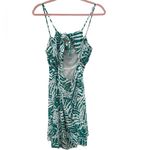 MINKPINK FEELING FRESH GREEN WHITE TROPICAL LEAF PRINT MINIDRESS S Photo 4