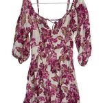 Old Navy  Waist-Defined Floral Cold-Shoulder Cutout Smocked Mini Dress Size Large Photo 0