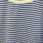 Talbots  Blouse Shirt Woman XL Blue Stripe Puff Sleeve Coastal Beachy Nautical Photo 4